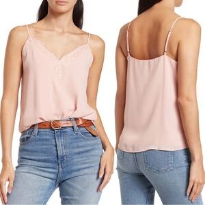 Melrose Market Pink Lace V-neck Cami Size L